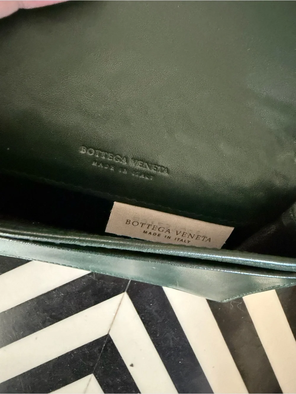 Bottega Veneta Dark Green Intrecciato Card Case
